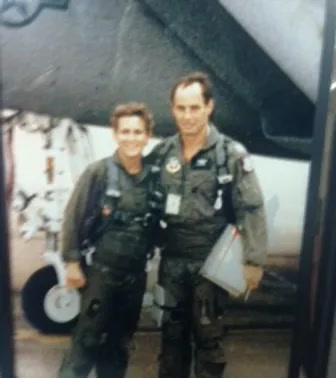 Dr. Jacqueline Marcin in her U.S. Air Force uniform during her service as Captain at Langley Air Force Base